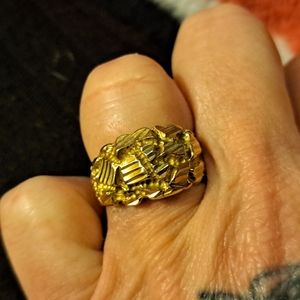 Mens nugget ring